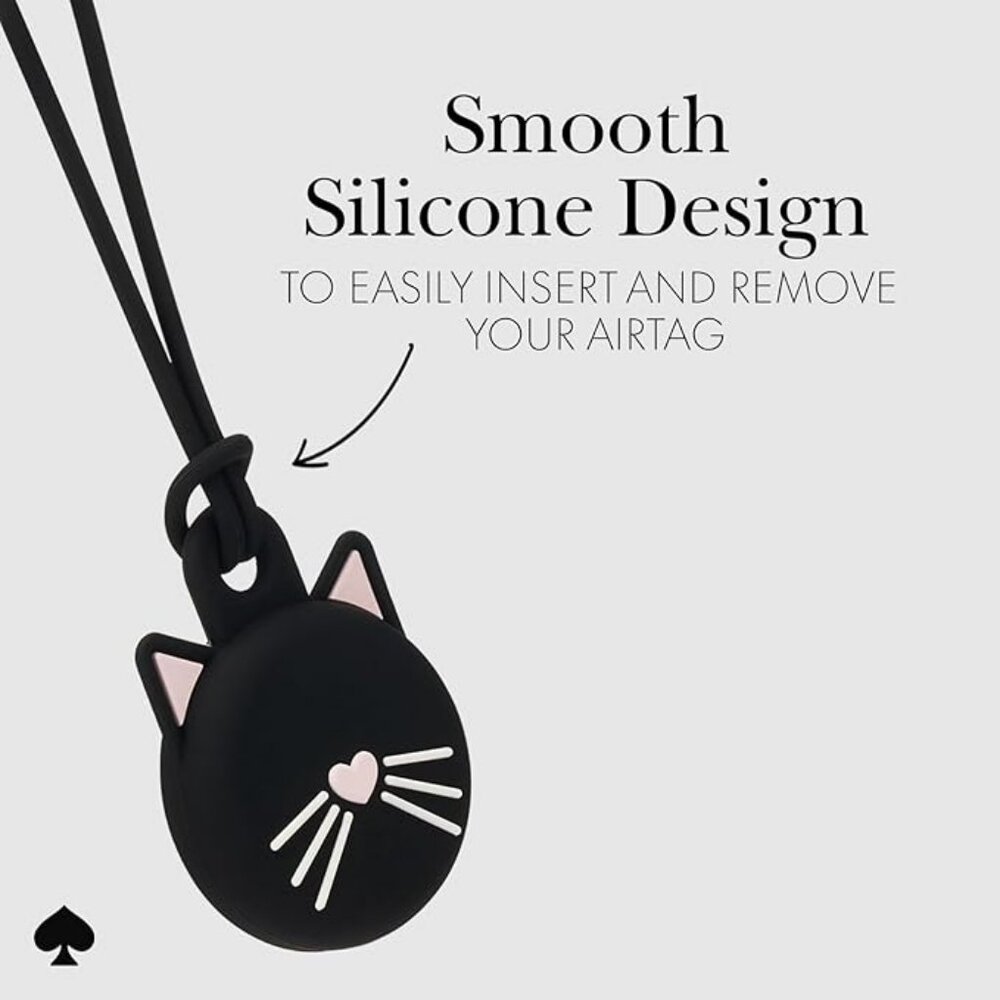 kate spade new york AirTag Holder - Protective Case for Apple AirTag - Black Cat - Picture 3 of 6